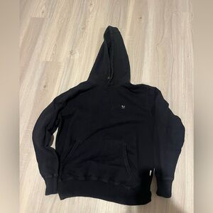 Aime Leon dore Black Hoodie with Small Embroidered Rose